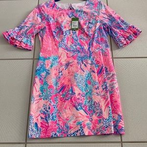 Lilly Pulitzer Fiesta Stretch Dress Light Pasha Pink Size 4 NWT
